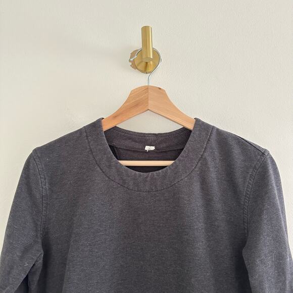 Lululemon Getaway Crew Activewear Long Sleeve Pullover Heathered Black 6 - Picture 6 of 9